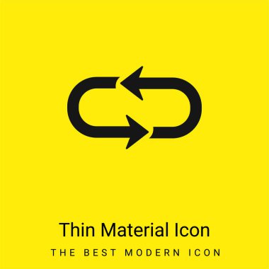 Arrow Loop minimal bright yellow material icon clipart