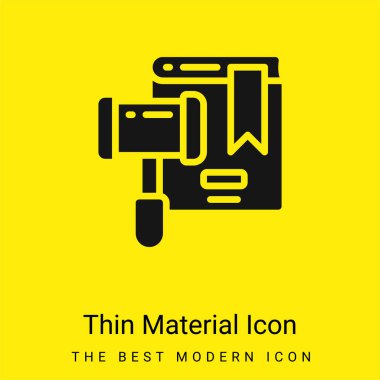 Auction minimal bright yellow material icon clipart