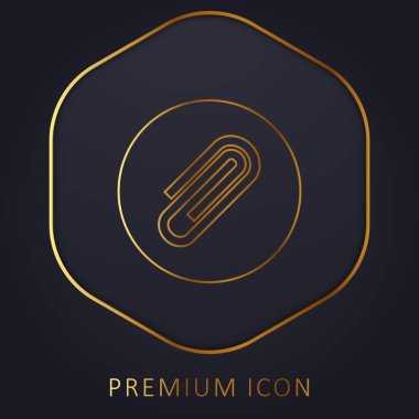 Eklenti altın çizgi premium logo veya simgesi