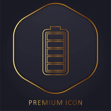 Pil Durumu Tam Altın Satır prim logosu veya simgesi