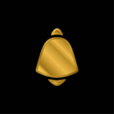 Alarm Zili altın kaplama metalik simge veya logo vektörü