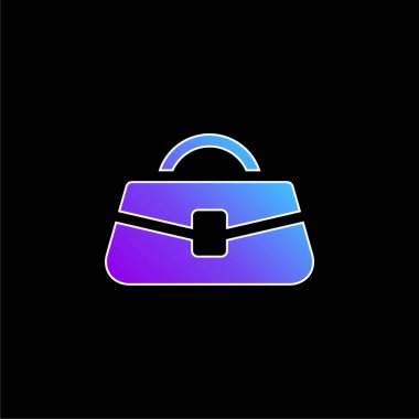 Mavi torba gradyan vektör simgesi