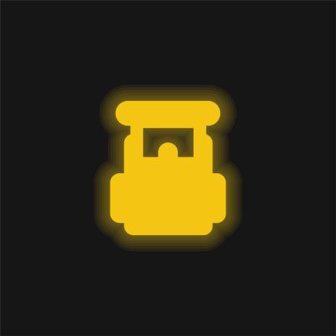 Sırt çantası sarı parlak neon simgesi