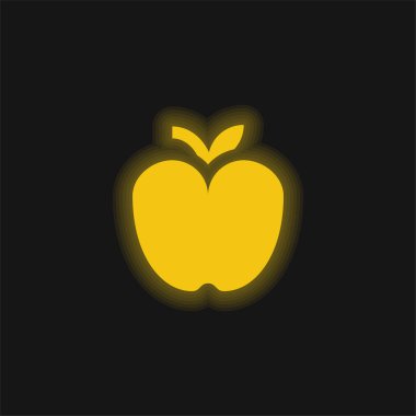 Elma sarısı parlak neon simgesi