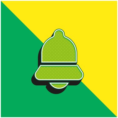 Bell Green ve sarı modern 3D vektör simgesi logosu