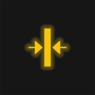 Align yellow glowing neon icon clipart