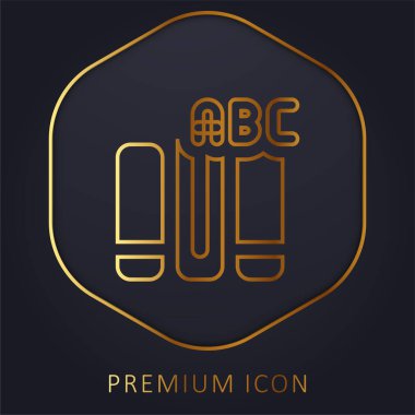 Altın satır premium logosu ya da simgesi