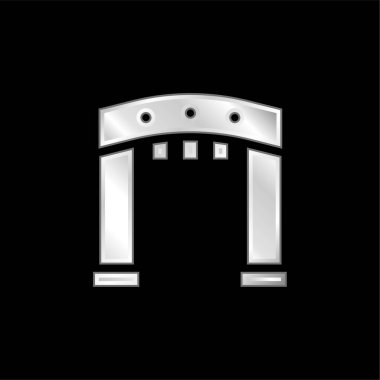 Yay gümüş kaplama metalik simge