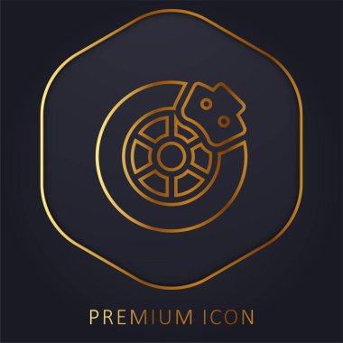 Fren altın çizgisi prim logosu veya simgesi