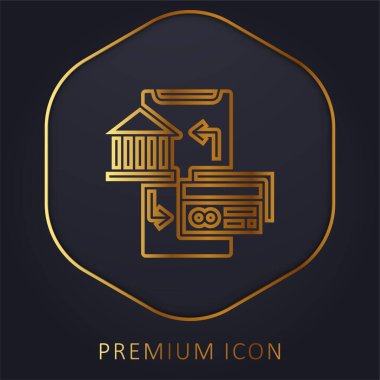 Bank Online altın hat premium logosu veya simgesi