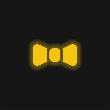 Papyon sarı parlak neon simgesi