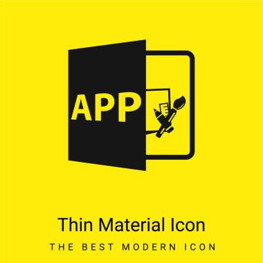 App File Format Symbol minimal bright yellow material icon clipart