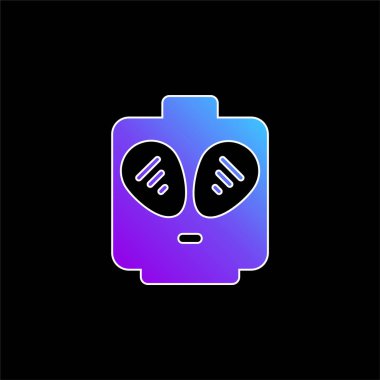 Uzaylı mavi gradyan vektör simgesi