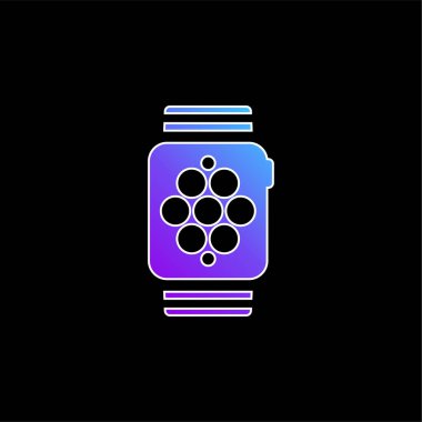 Apple Watch mavi gradyan vektör simgesi