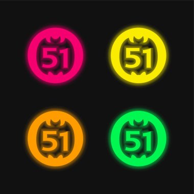Sosyal Logo 'da 51 Parlak neon vektör simgesi