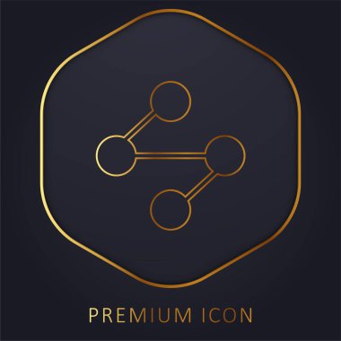 Analitik altın çizgi prim logosu veya simgesi