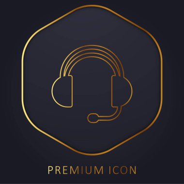 Havaalanı Kulaklıkları Altın Hat prim logosu veya simgesi