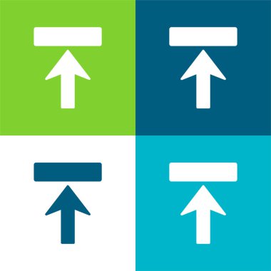 Dikdörtgen Şekli Düzleştirmek için Yukarı Oku En düşük simge seti