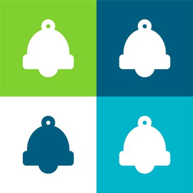 Alarm Çanı Düz 4 renk en küçük simge seti