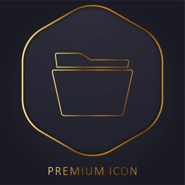 Siyah Dizin Altın Çizgi prim logosu veya simgesi