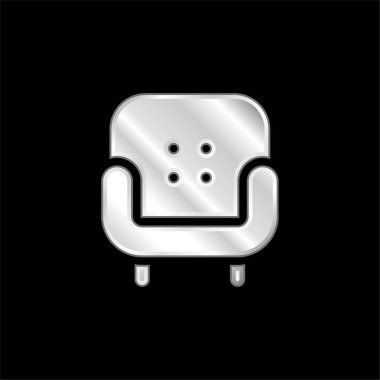 Koltuk gümüş kaplama metalik simge