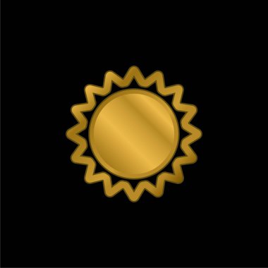 Annular Eclipse altın kaplama metalik simge veya logo vektörü