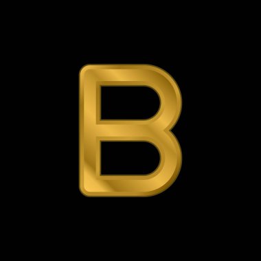 Beta altın kaplama metalik simge veya logo vektörü