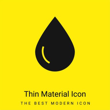 Blood Drop minimal bright yellow material icon clipart
