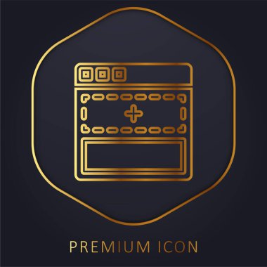 Altın çizgi premium logo veya simge ekle