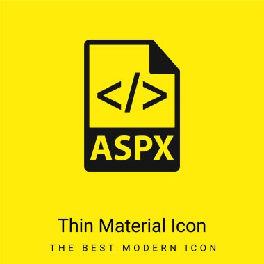 ASPX Dosya Biçimi Asgari parlak sarı malzeme simgesi
