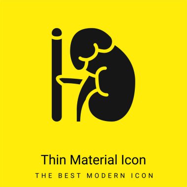 Adrenal Gland minimal bright yellow material icon clipart