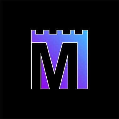 Amsterdam Metro Logosu mavi eğimli vektör simgesi