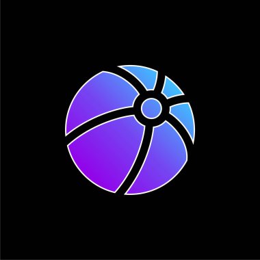 Topun mavi gradyan vektör simgesi