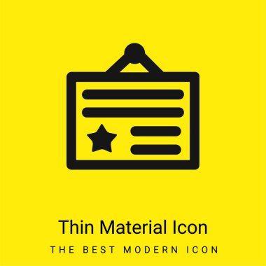 Award Certificate minimal bright yellow material icon clipart