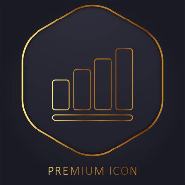 Çubuk Çizelgesi Altın Çizgi prim logosu veya simgesi