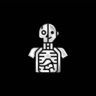 Anatomi gümüş kaplama metalik simge