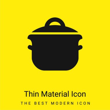 Big Pot minimal bright yellow material icon clipart