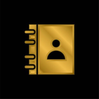 Gündem altın kaplama metalik simge veya logo vektörü