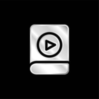 Audiobook gümüş kaplama metalik simge