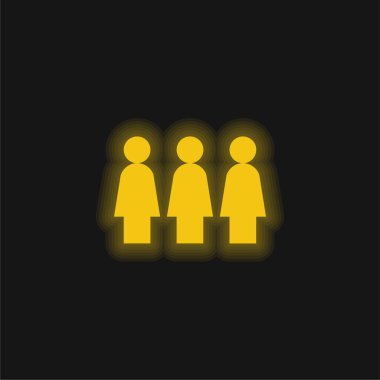 Aktivizm sarı parlayan neon simgesi