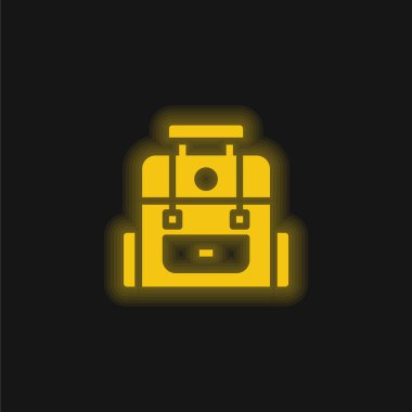 Sırt çantası sarı parlak neon simgesi