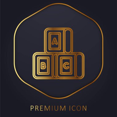 Altın çizgi premium logosunu veya simgesini engeller