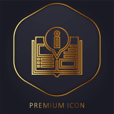 Altın satır premium logosu ya da simgesi