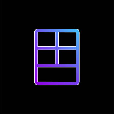 Büyük Düzen mavi gradyan vektör simgesi