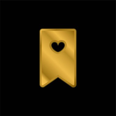 Yer imi altın kaplamalı metalik simge veya logo vektörü