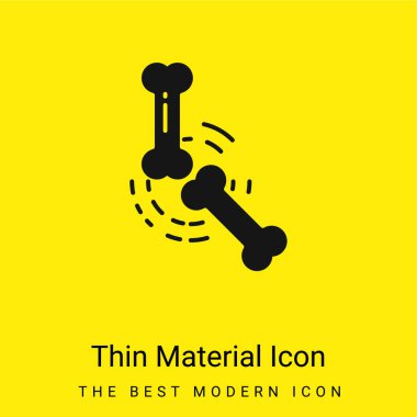 Bone minimal bright yellow material icon clipart