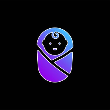 Bebek mavisi gradyan vektör simgesi