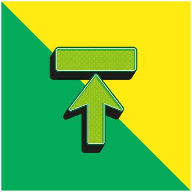 Dikdörtgen Şekli Yeşil ve Sarı Modern 3D vektör logosu