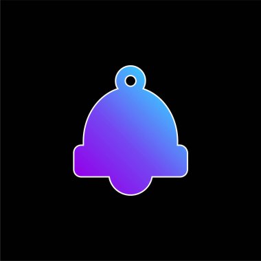 Alarm Çanı mavi eğimli vektör simgesi