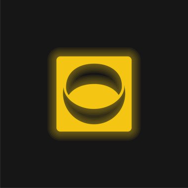 Ashley Madison Sosyal Logosu Sarı parlak neon simgesi